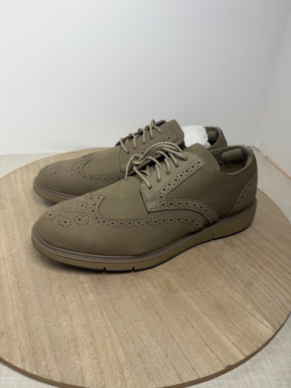 SWIMS Mens Waterproof Wingtip Shoes Tan Casual Dress Lace Up US 8 EU 41